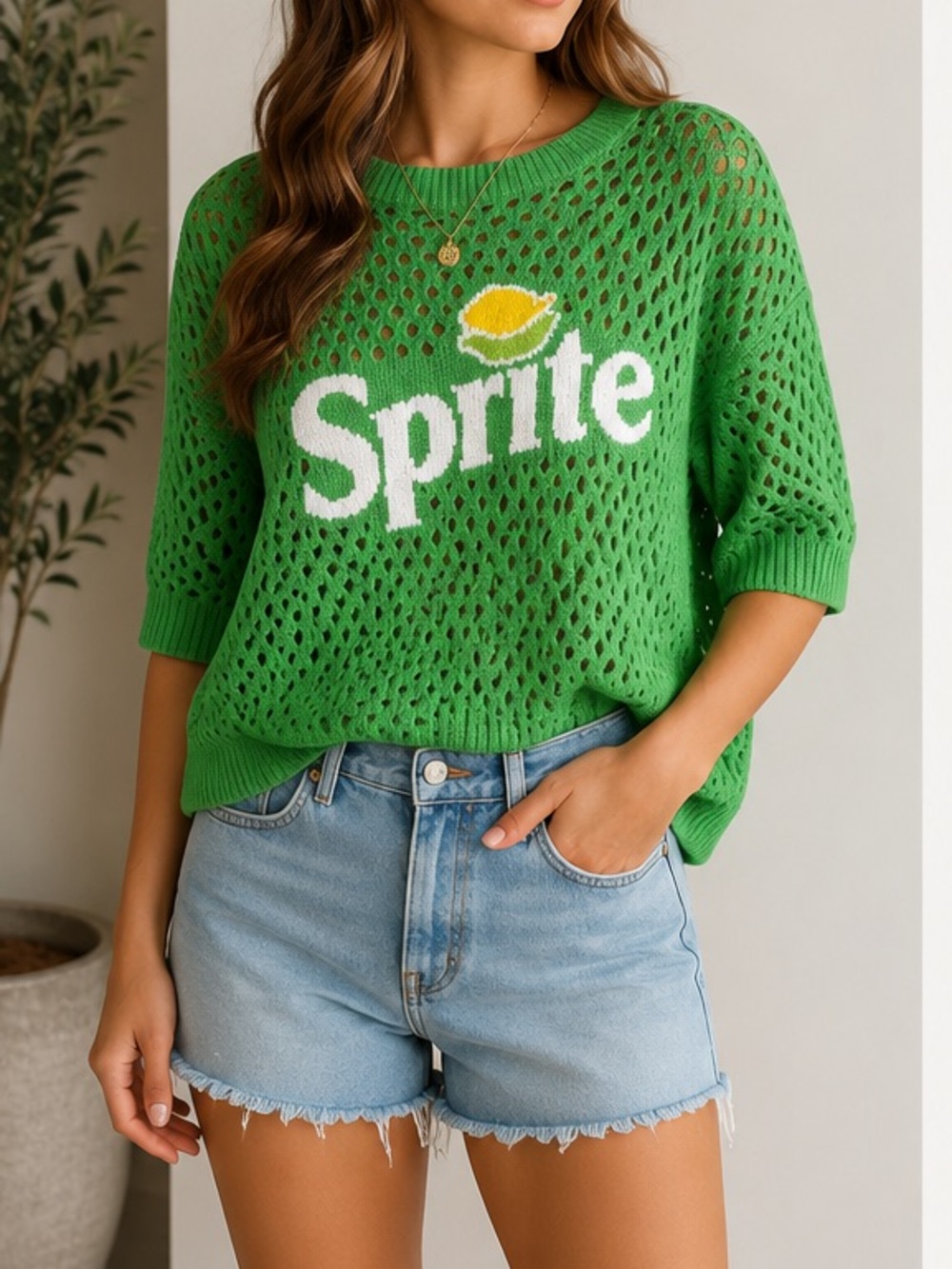 💚 Sprite Logo Green Knit Sweater – Never Worn 💚